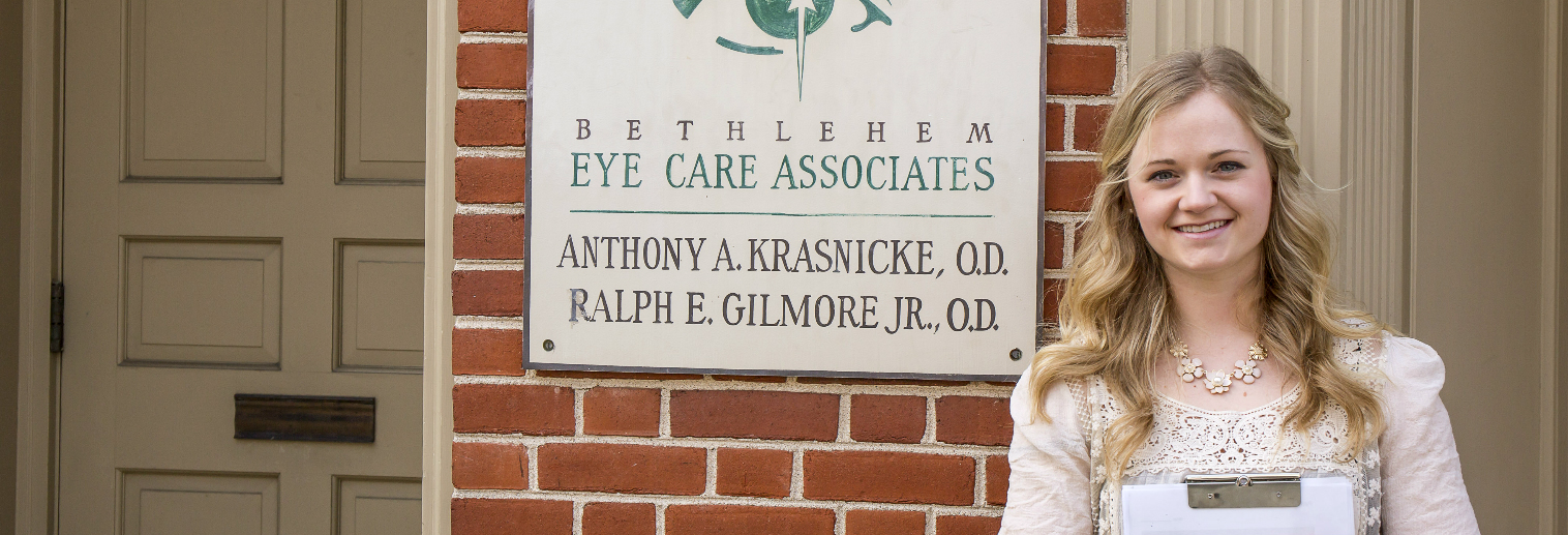 Moravian University Internship Spotlight: Morgan Calabrese ’17 at Bethlehem Eye Care Associates 
