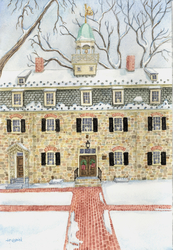 &quot;Bell House, Church Street, Bethlehem,&quot; watercolor