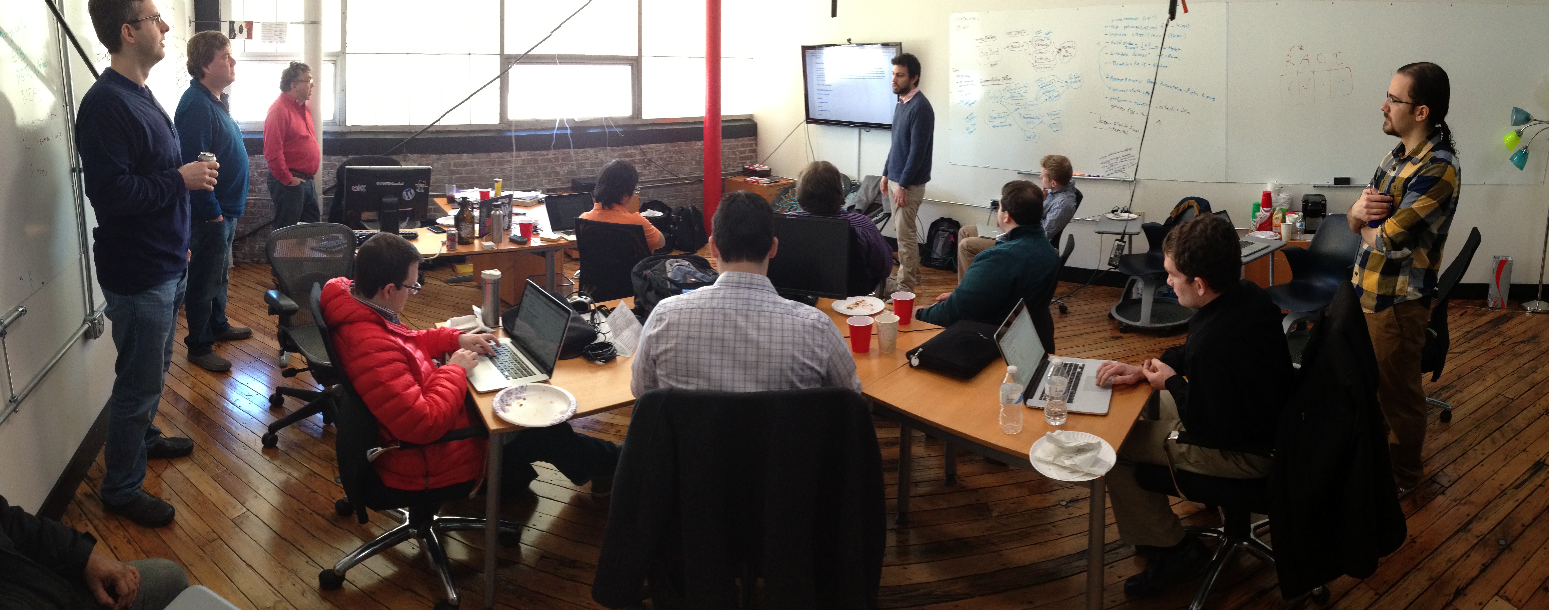 Students present their work to Merck