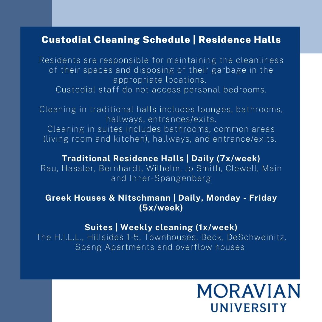 Custodial Cleaning Schedule