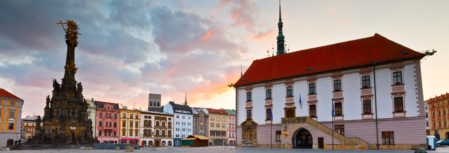 Town square in Olomouc, Czech Republic