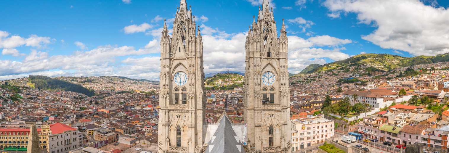 Panoramic view of Quito, Ecuador