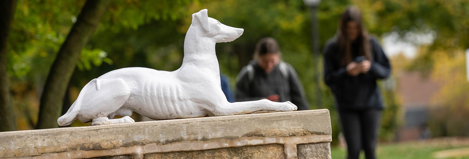 greyhound statue