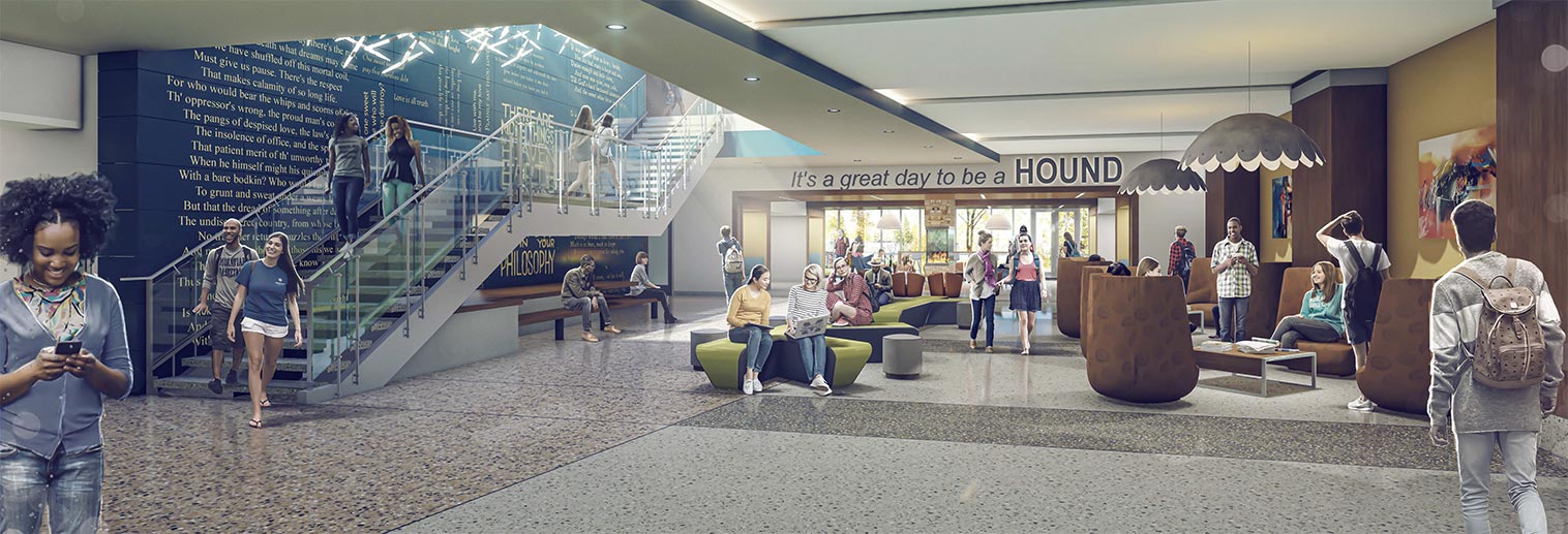 HUB interior rendering