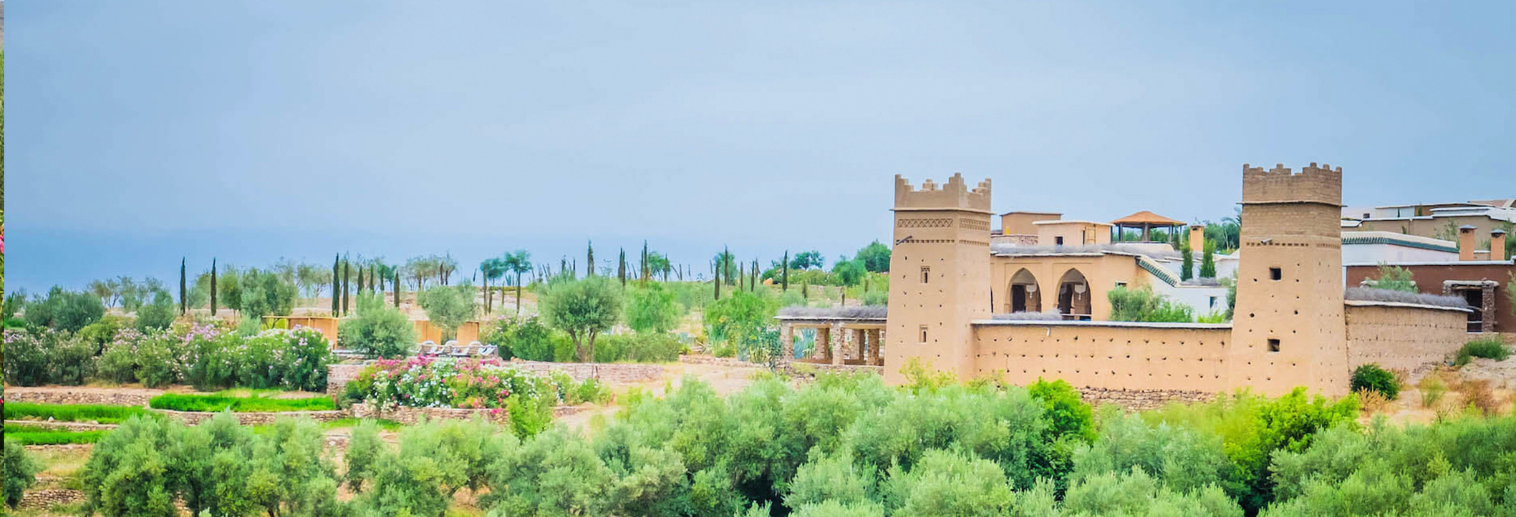 Landscape of Morocco with castle