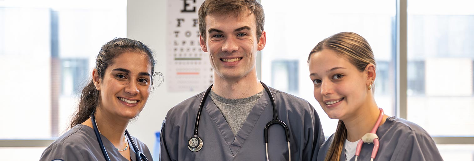 Three nursing students