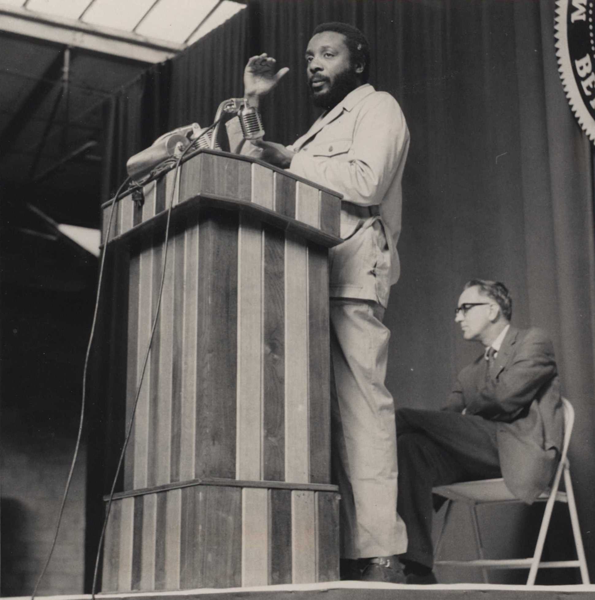 Dick Gregory at Moravian College, 1968