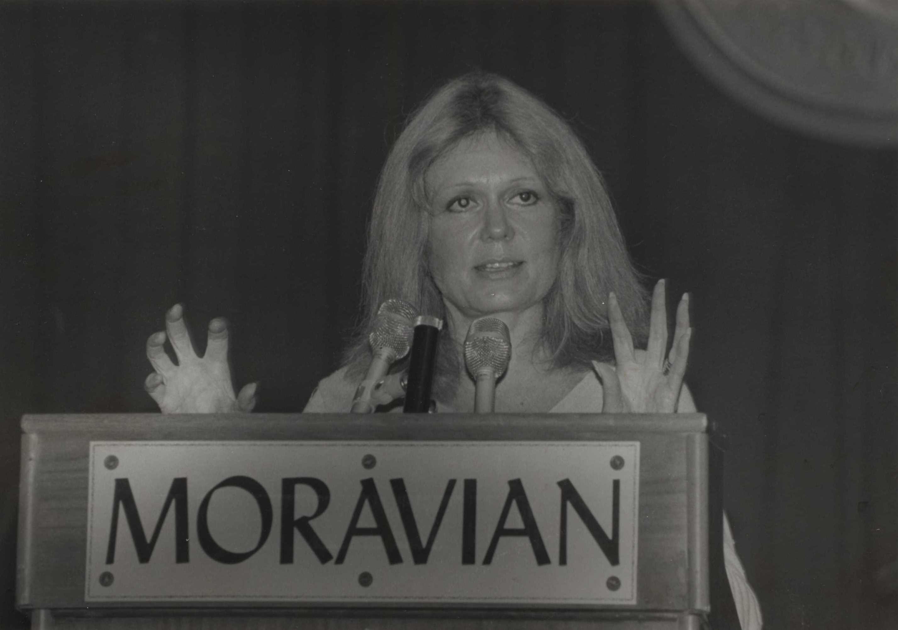 Gloria Steinem at Moravian College, 1987