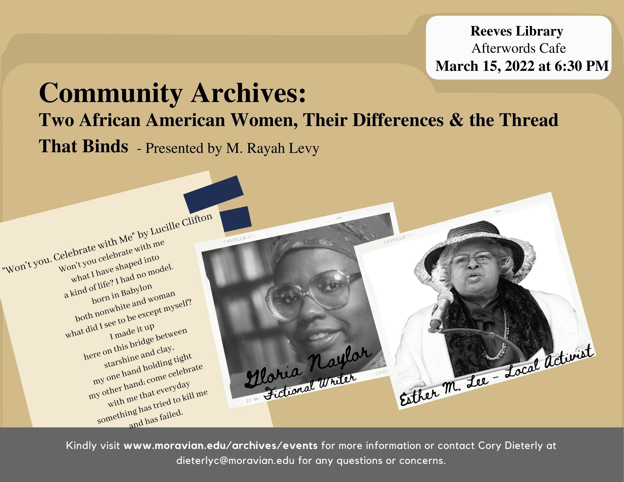 Community Archives Event Flyer