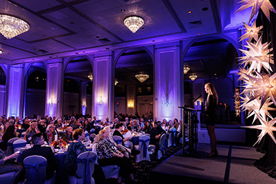 Catherine Lovett ’25 addresses crowd