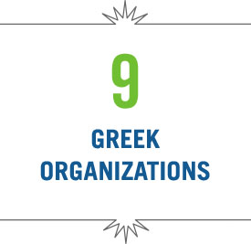 9 greek life organizations