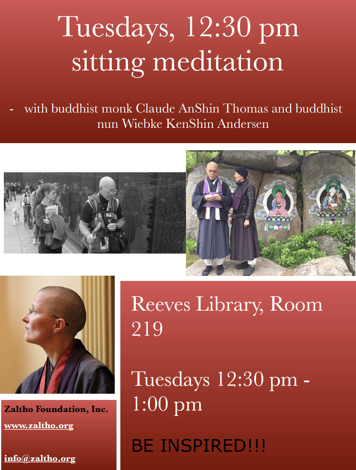 Sitting Meditation with Peace and Justice Scholars in Residence