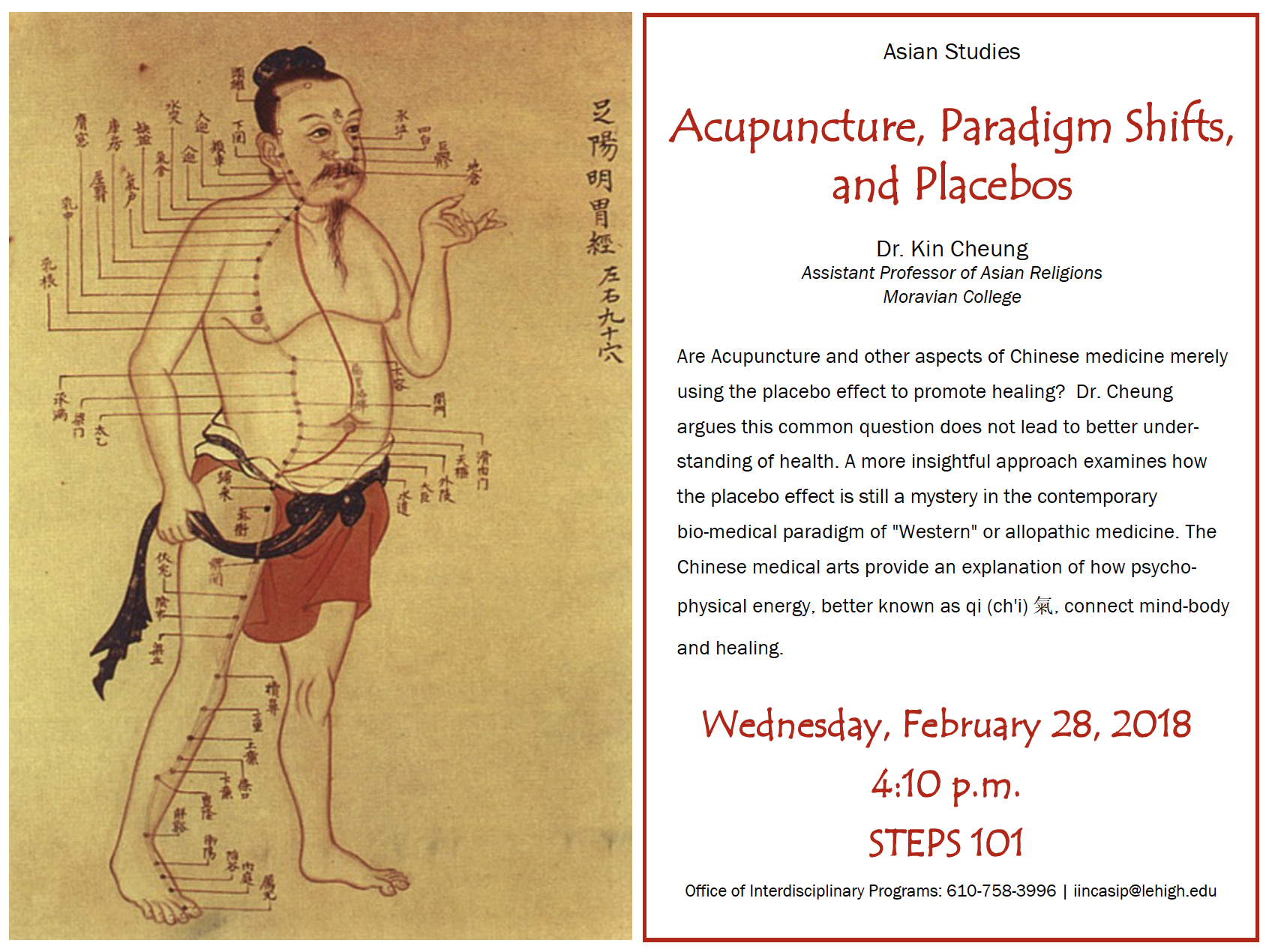 Acupuncture, Paradigm, Shifts and Placebos Flyer