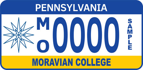 Moravian University License Plate