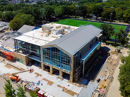 Haupert Union Building aerial image August 2025