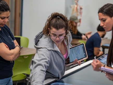 Students in virtual lab