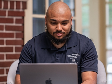 Man working on his computer
