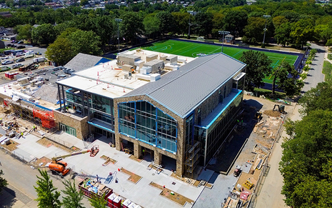 Haupert Union Building aerial image August 2025