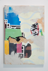 &quot;Angelheaded hipsters burning for the ancient heavenly connection to the starry dynamo in the machinery of night,&quot; 2015, Oil and acrylic on paper and panel, 24” x 36”