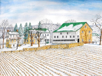&quot;Fretzdale Farm, Zionsville,&quot; watercolor