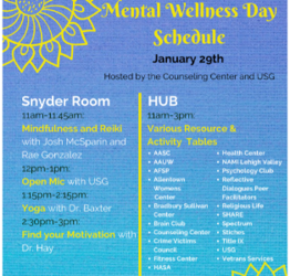 Mental Wellness Day Schedule 2020