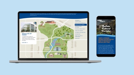 Custom Illustrations &amp; Interactive Map