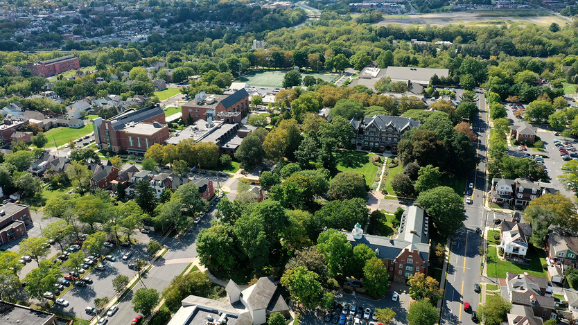 Drone view of campus