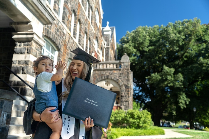 Kristin with Luca and degree
