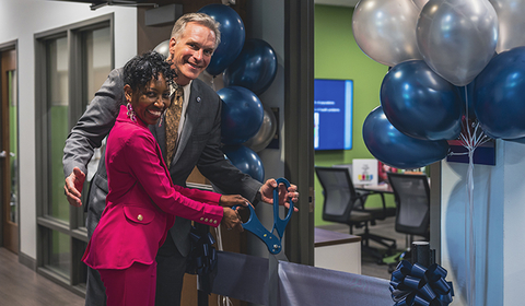 Honnie Spencer health advisory suite ribbon cutting