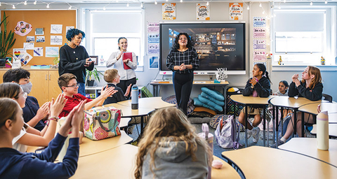 Melanie Johnson in class