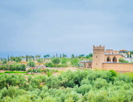 Landscape of Morocco with castle