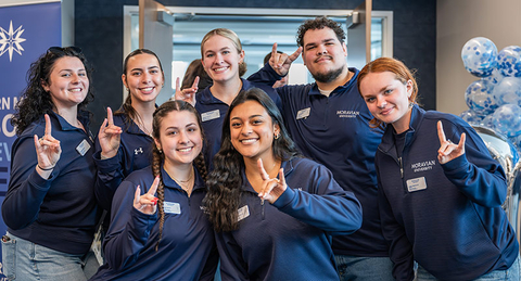 26 point students at an admissions event